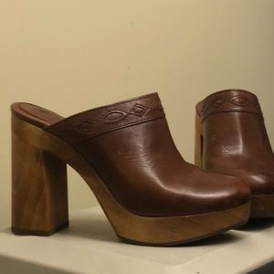 Frye Brand Clog, worn once, like new. Size 8.5